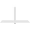 Ekena Millwork Eugene Architectural Grade PVC Gable Bracket, 96"W x 52"H x 4"D x 6"F, 13/12 Pitch GBP096X52X0406EUG00 - alternate 2